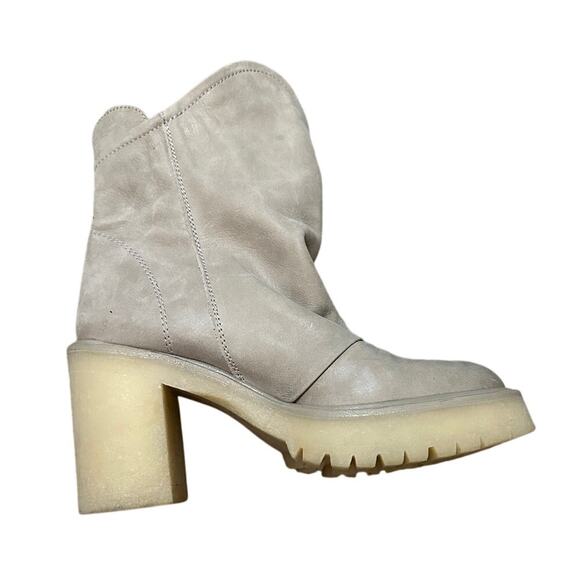 Free People Jack Zip Boot Block Heel Leather Ankle Boots Size 6 - Picture 7 of 8